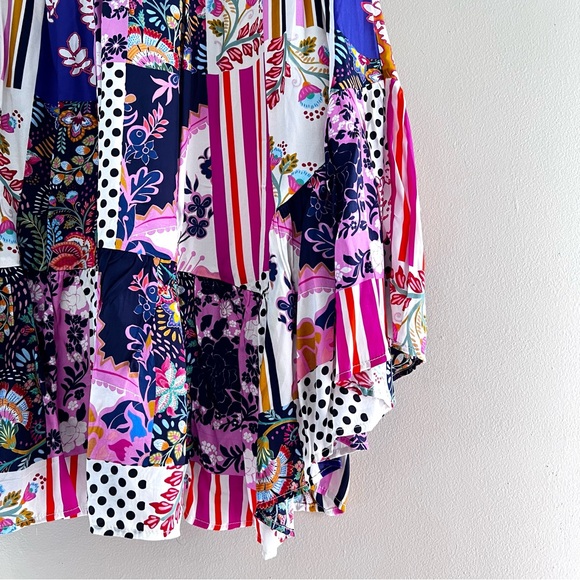 NWT Anthropologie Ruffled Patchwork Midi Dress - Picture 7 of 10